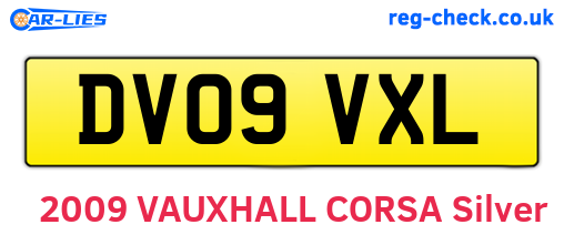 DV09VXL are the vehicle registration plates.
