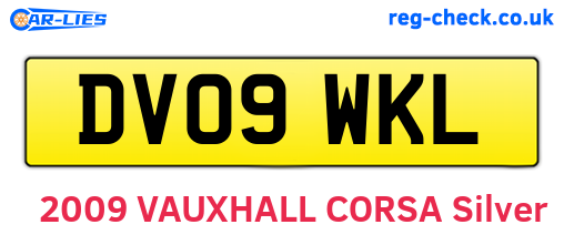 DV09WKL are the vehicle registration plates.
