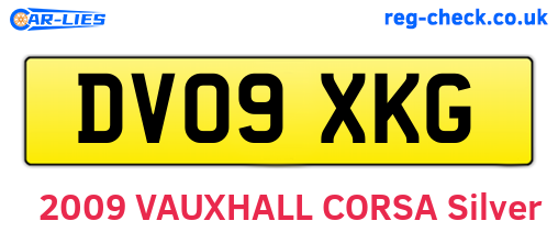 DV09XKG are the vehicle registration plates.