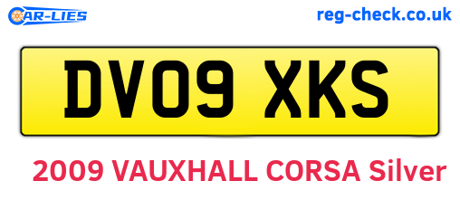DV09XKS are the vehicle registration plates.