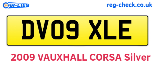 DV09XLE are the vehicle registration plates.