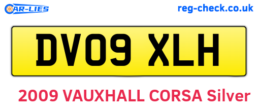 DV09XLH are the vehicle registration plates.