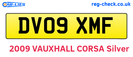 DV09XMF are the vehicle registration plates.
