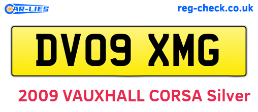 DV09XMG are the vehicle registration plates.