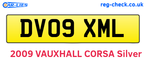 DV09XML are the vehicle registration plates.