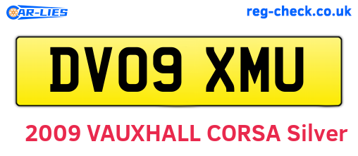 DV09XMU are the vehicle registration plates.