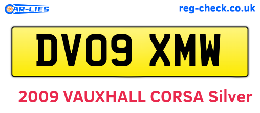 DV09XMW are the vehicle registration plates.