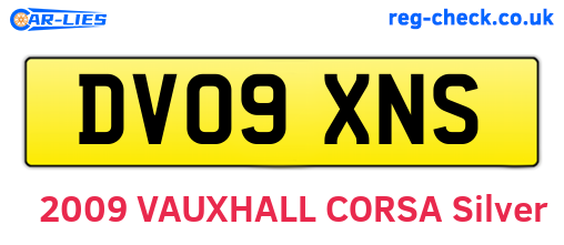 DV09XNS are the vehicle registration plates.