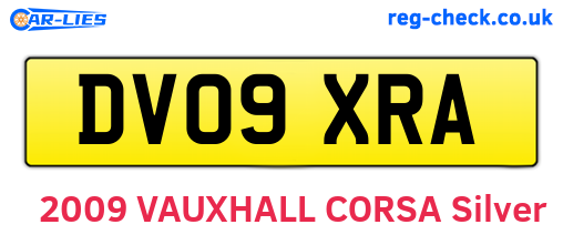 DV09XRA are the vehicle registration plates.
