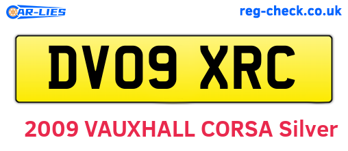 DV09XRC are the vehicle registration plates.