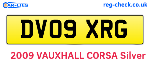 DV09XRG are the vehicle registration plates.