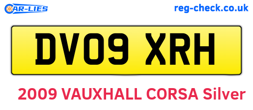 DV09XRH are the vehicle registration plates.