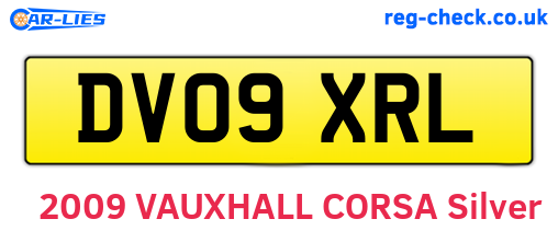 DV09XRL are the vehicle registration plates.