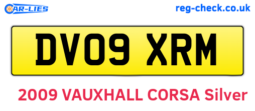 DV09XRM are the vehicle registration plates.