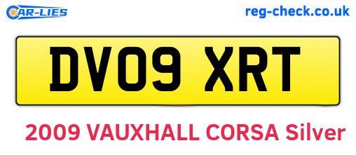 DV09XRT are the vehicle registration plates.