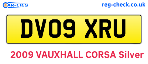DV09XRU are the vehicle registration plates.