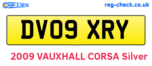 DV09XRY are the vehicle registration plates.