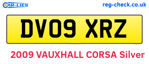 DV09XRZ are the vehicle registration plates.