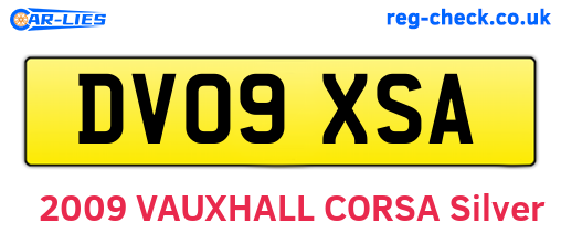 DV09XSA are the vehicle registration plates.