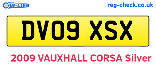 DV09XSX are the vehicle registration plates.