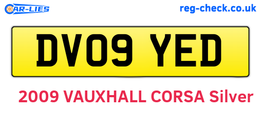 DV09YED are the vehicle registration plates.