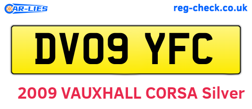 DV09YFC are the vehicle registration plates.