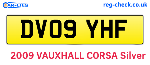 DV09YHF are the vehicle registration plates.