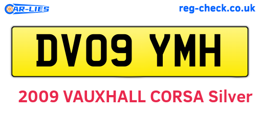 DV09YMH are the vehicle registration plates.