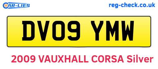 DV09YMW are the vehicle registration plates.