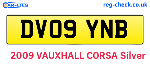 DV09YNB are the vehicle registration plates.