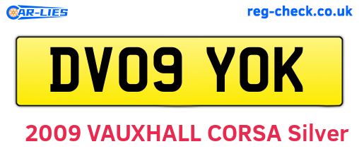 DV09YOK are the vehicle registration plates.