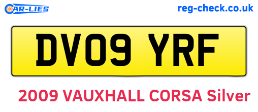 DV09YRF are the vehicle registration plates.