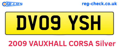 DV09YSH are the vehicle registration plates.