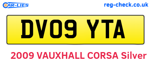 DV09YTA are the vehicle registration plates.