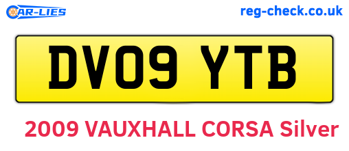 DV09YTB are the vehicle registration plates.