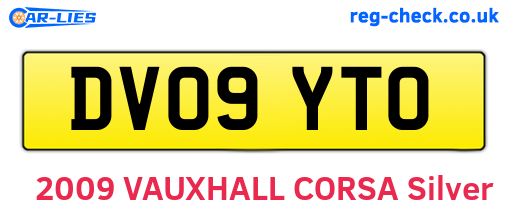 DV09YTO are the vehicle registration plates.