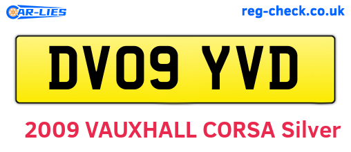 DV09YVD are the vehicle registration plates.