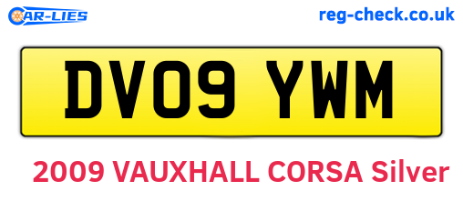 DV09YWM are the vehicle registration plates.