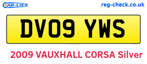 DV09YWS are the vehicle registration plates.