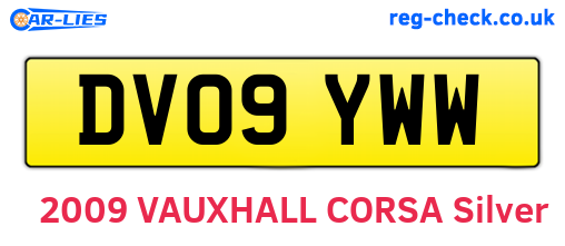 DV09YWW are the vehicle registration plates.