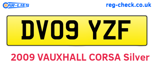 DV09YZF are the vehicle registration plates.