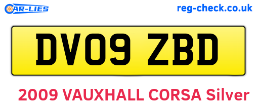 DV09ZBD are the vehicle registration plates.