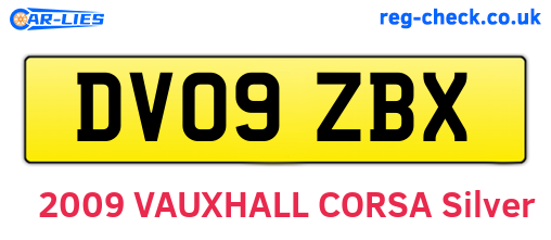 DV09ZBX are the vehicle registration plates.