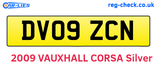 DV09ZCN are the vehicle registration plates.