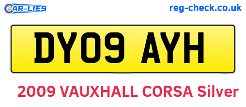 DY09AYH are the vehicle registration plates.
