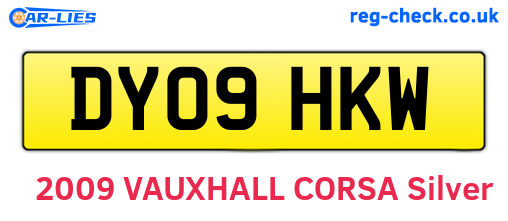 DY09HKW are the vehicle registration plates.