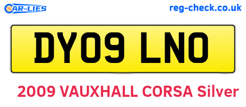 DY09LNO are the vehicle registration plates.