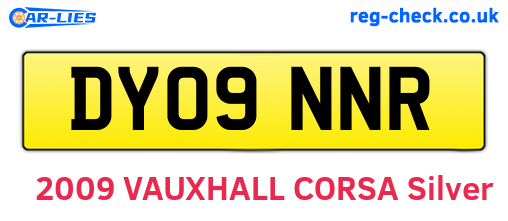 DY09NNR are the vehicle registration plates.