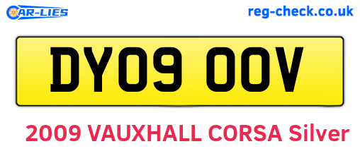 DY09OOV are the vehicle registration plates.
