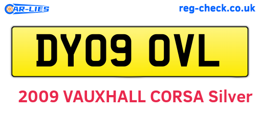 DY09OVL are the vehicle registration plates.